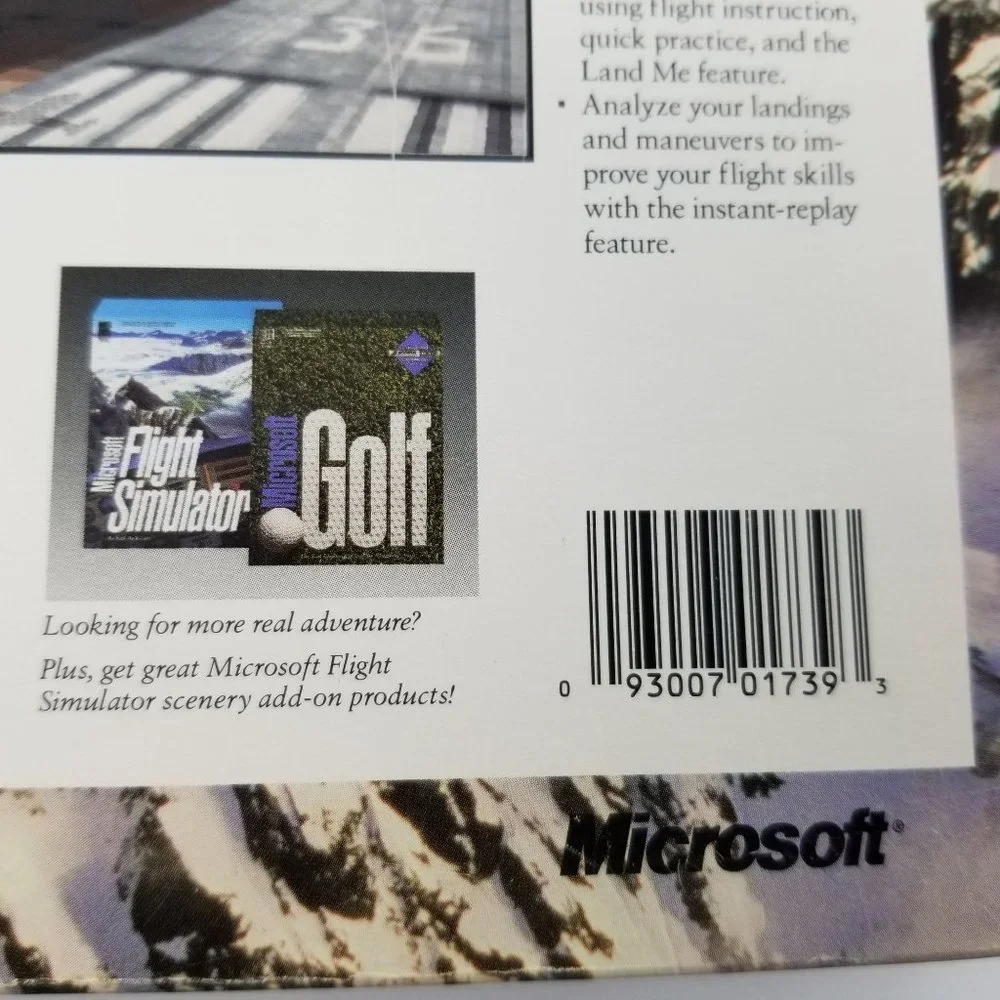 Microsoft Flight Simulator 5.0 PC Hard Disc Handbook Airplane School Computer